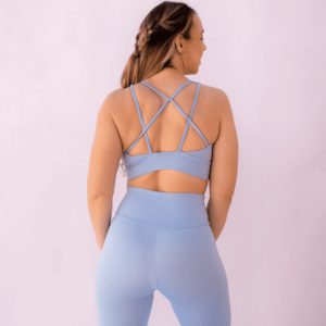 Conj. Azul Claro Texturizado - Costas Trançadas