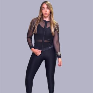 Casaco de tule preto